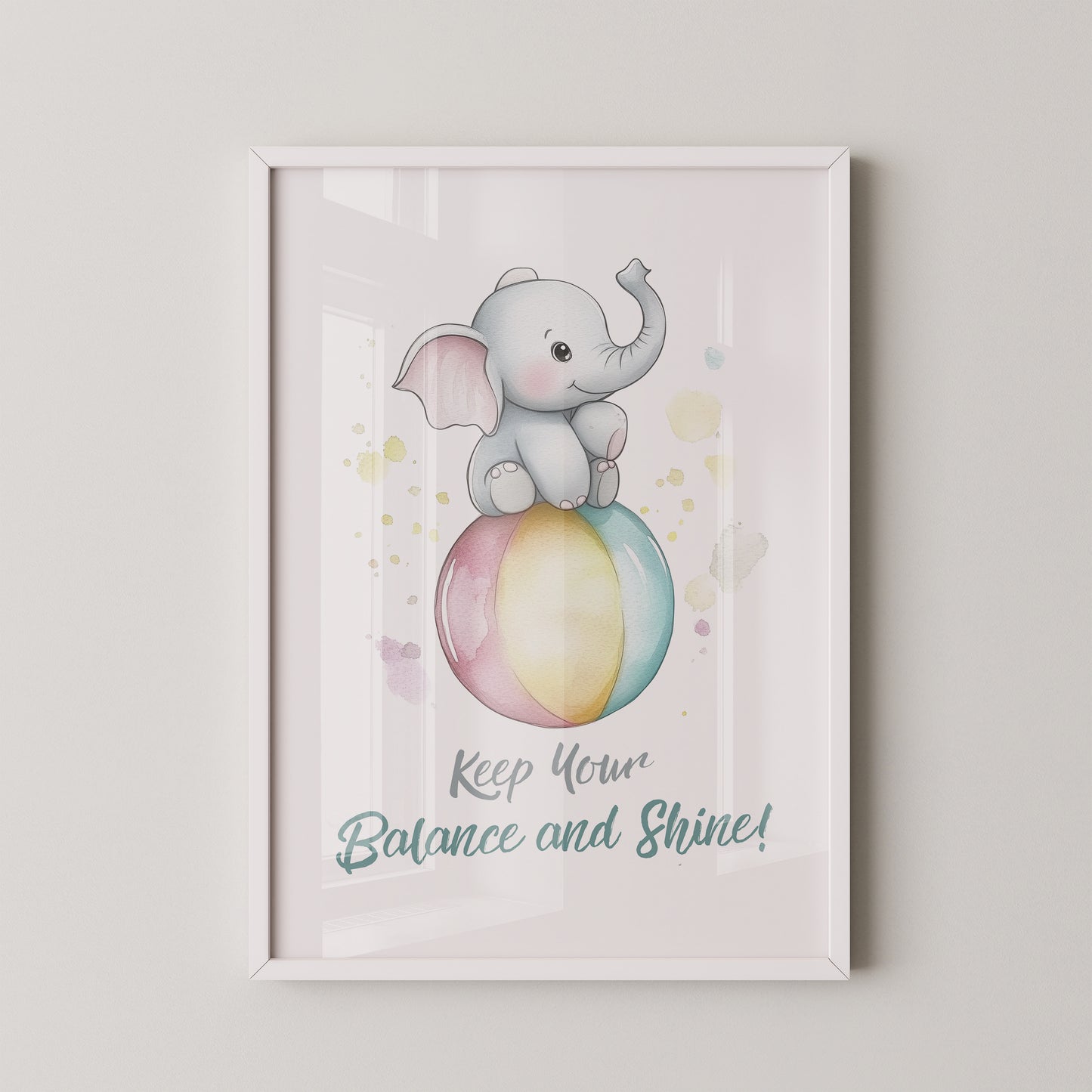 Elefant Regenbogen Aquarell