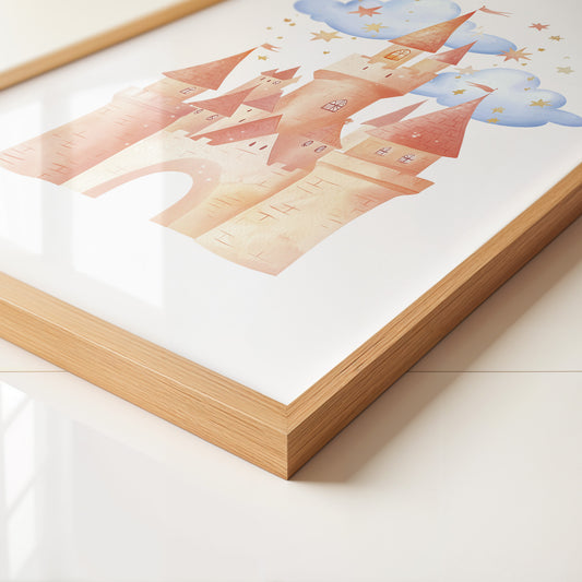 Zauberburg Aquarell Wolken