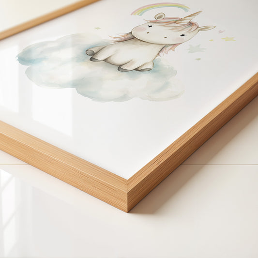 Einhorn auf Wolke Pastell
