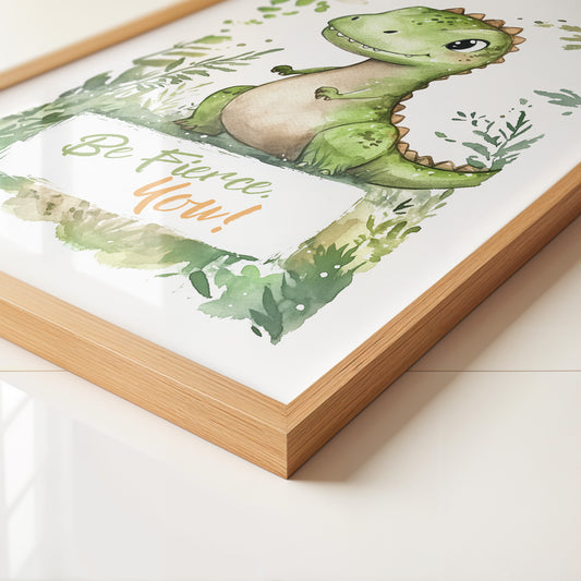 Dino Aquarell grün verspielt