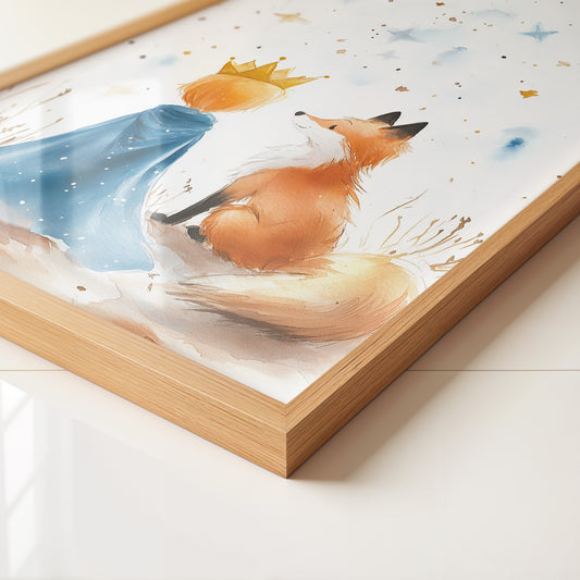 Prinz Fuchs Aquarell Sterne