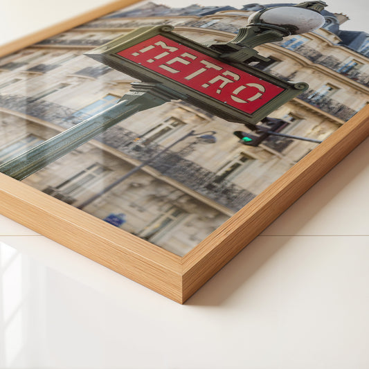 Pariser Metro Zeichen Vintage