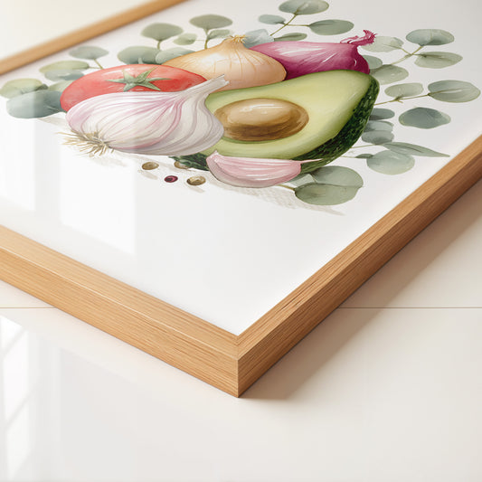 Avocado Stillleben Aquarell