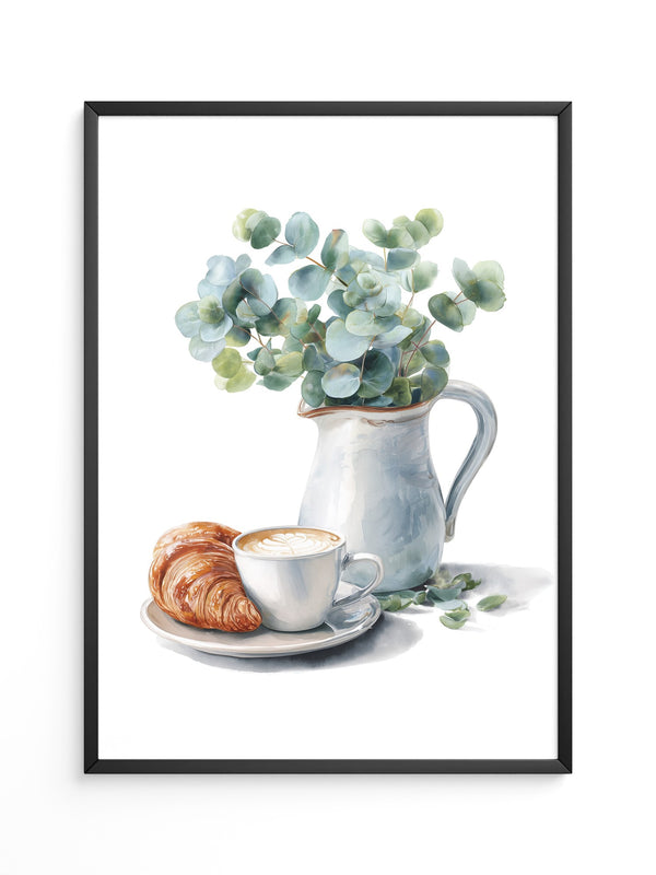 Eukalyptus Krug Kaffee Croissant