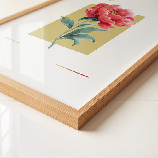 Rote Pfingstrose Aquarell Kunst