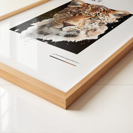 Leopard Aquarell Intensiv