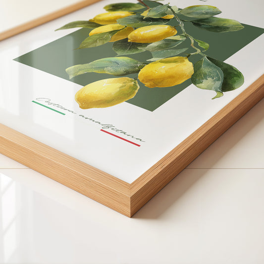 Zitronenzweige Aquarell Vintage