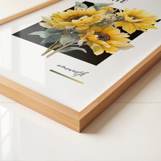 Sonnenblumen Collage Gelb-Schwarz