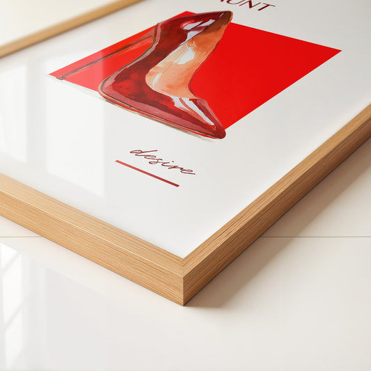 Roter High Heel Aquarellstil