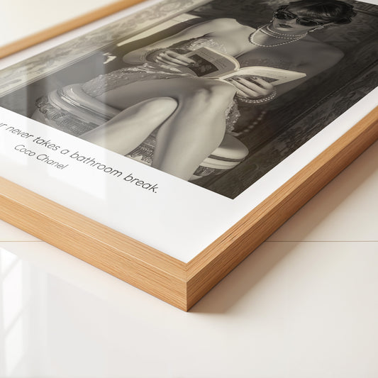 Glamour Dame Retro Schwarzweiß