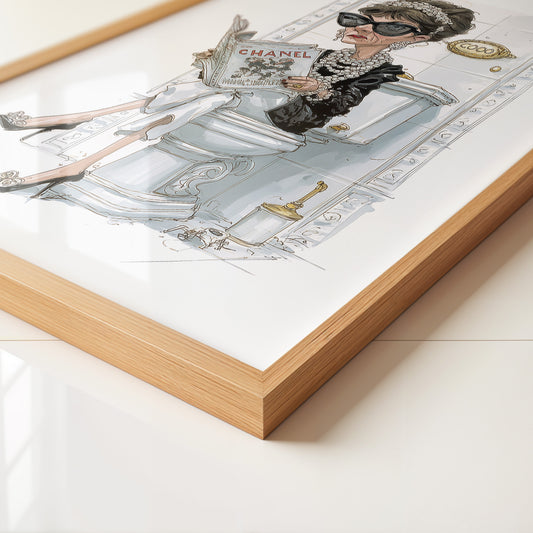 Modeikone Karikatur elegant