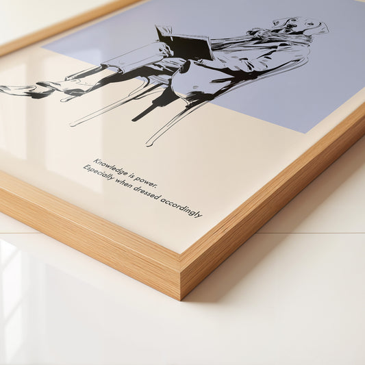 Hund liest Buch lässig Vintage