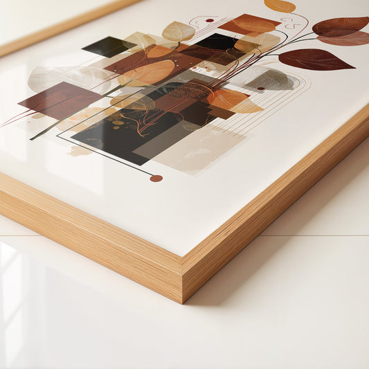 Herbstlaub Abstrakt Geometrisch