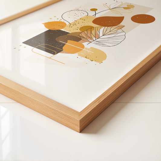 Abstrakte Blätter Erdtöne