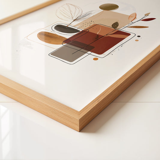 Abstrakte Blätter Erdtöne