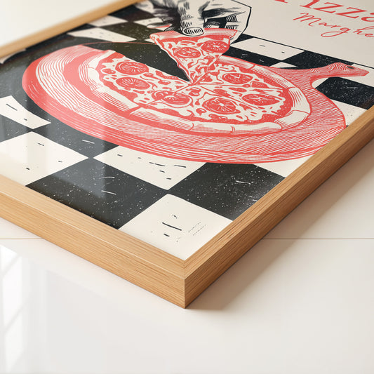 Pizza Margherita Retro Art