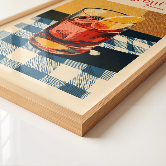 Negroni Glas Retro-Muster