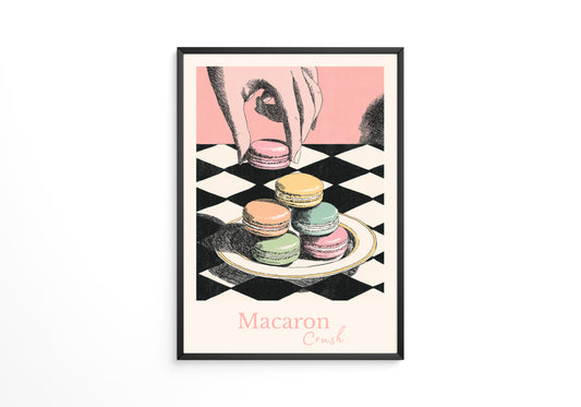 Pastell Macarons Schachbrett Stil