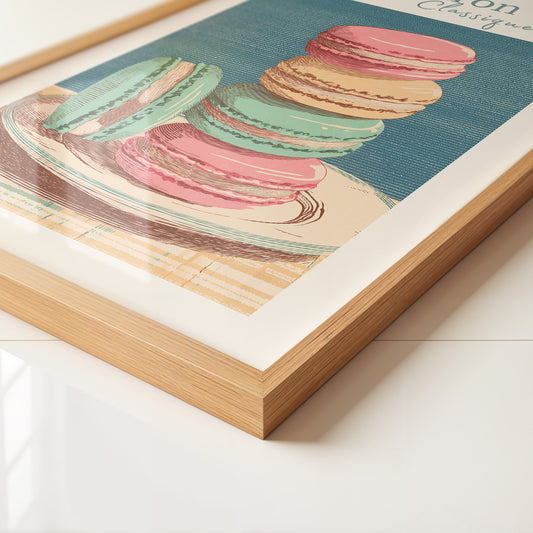 Bunte Macarons im Vintage-Stil