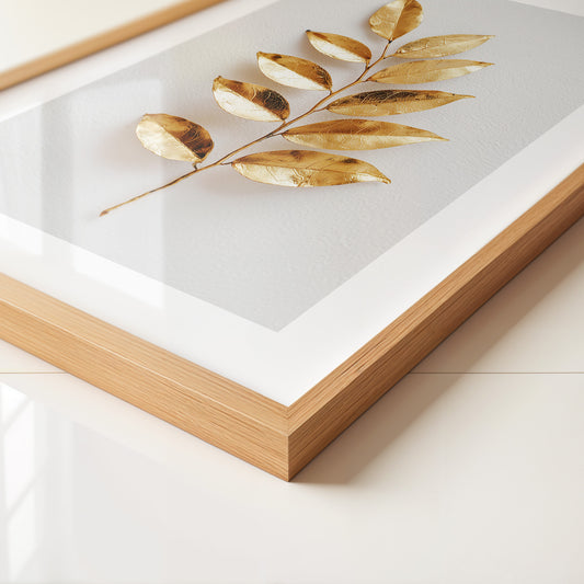 Goldene Blätter Minimalistisch