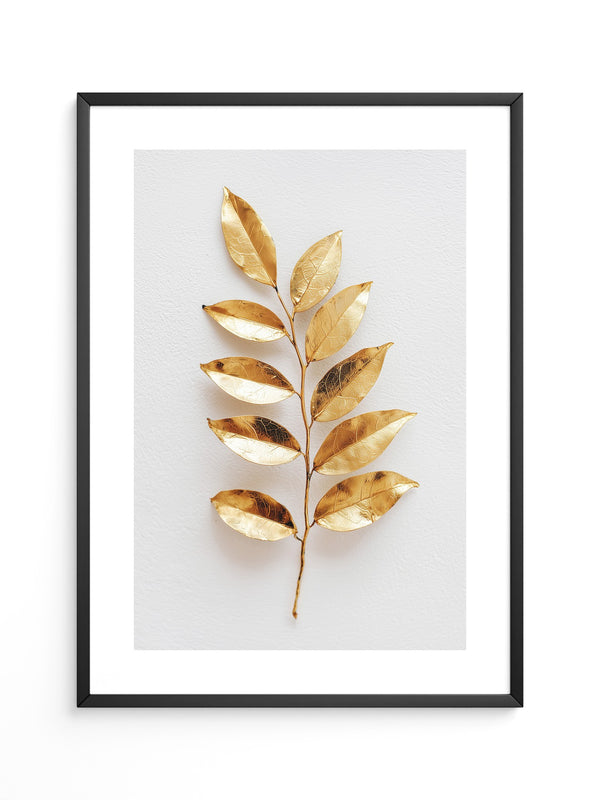 Goldene Blätter Minimalistisch