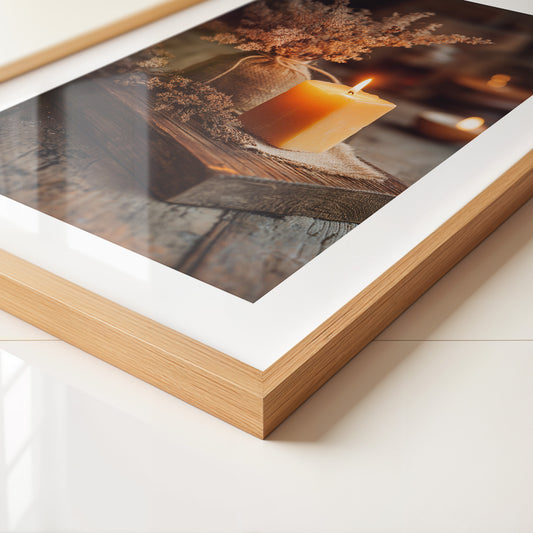 Kerze Gemütlichkeit rustikal