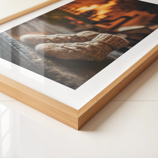 Wollsocken Kaminfeuer Gemütlichkeit