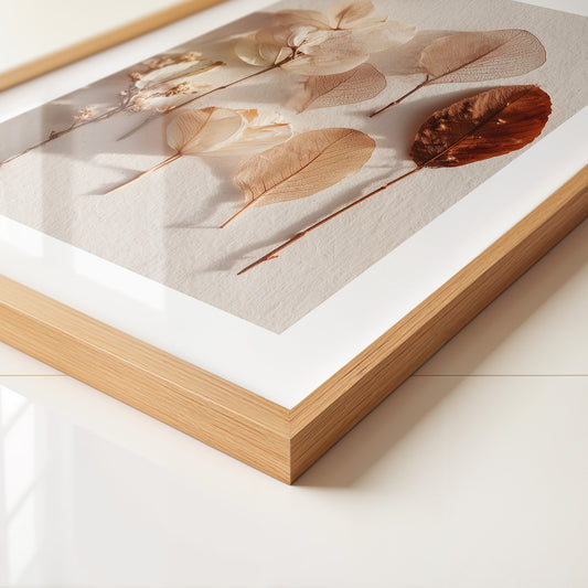 Getrocknete Blätter sanfte Töne