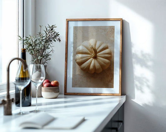 Kürbis beige Draufsicht