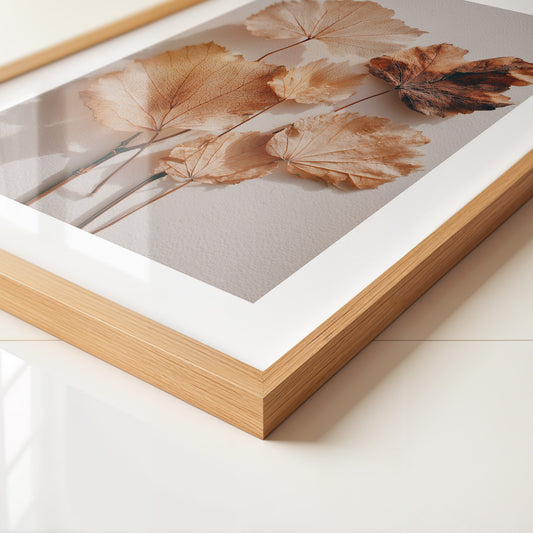 Herbstblätter filigran beige