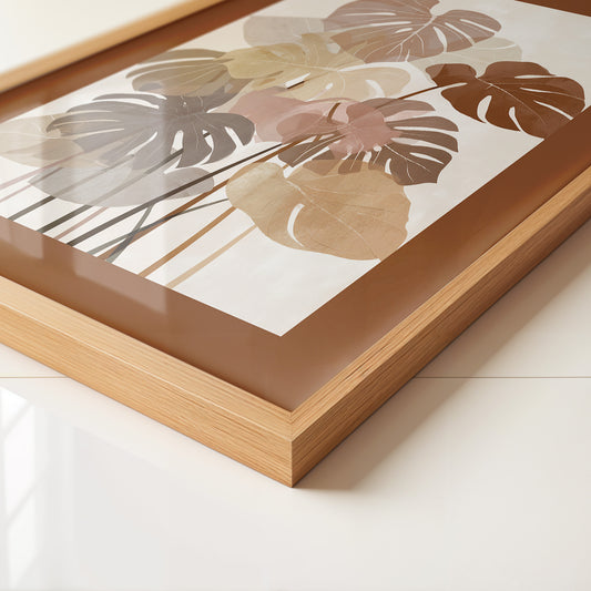 Monstera Blätter Erdtöne