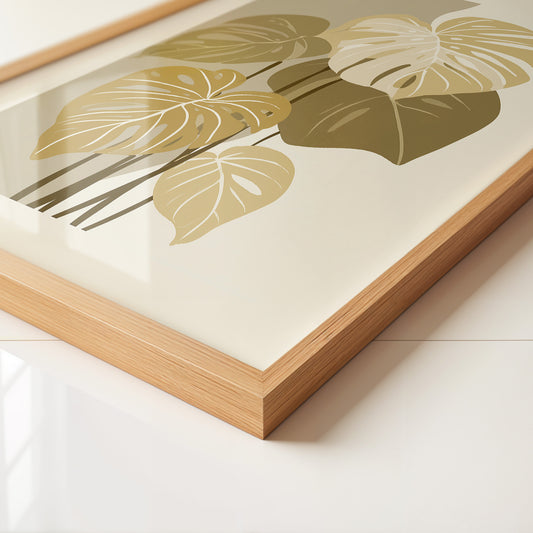 Blätter Goldtöne Grafik