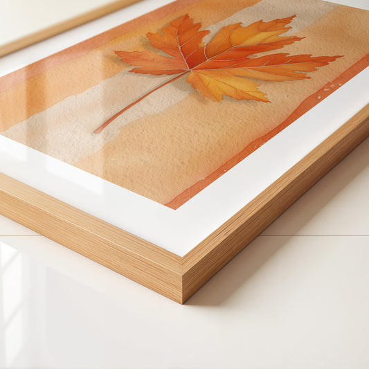 Herbstblatt Aquarell Orange