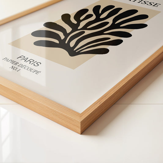 Schwarze Silhouette Beige Kontrast