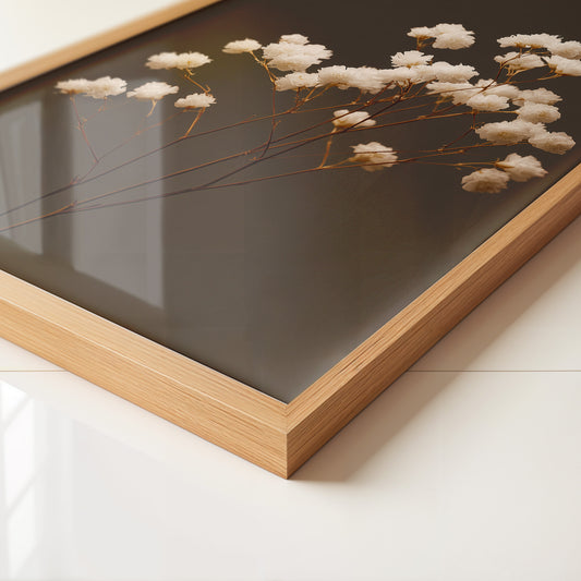 Weiße Blüten Zweige Minimalistisch