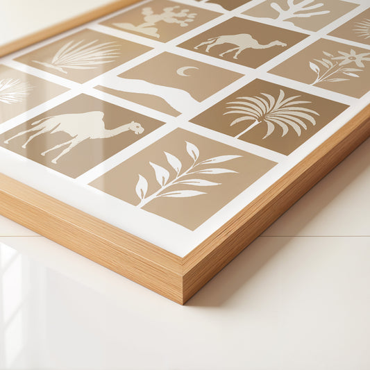 Wüstensymbole Braun Retro