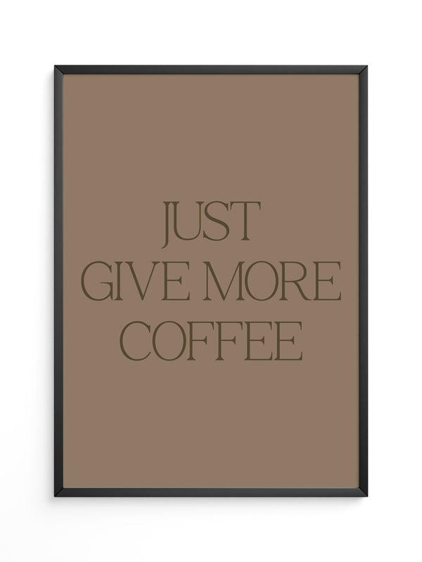 Kaffee Spruch Minimalistisch Braun