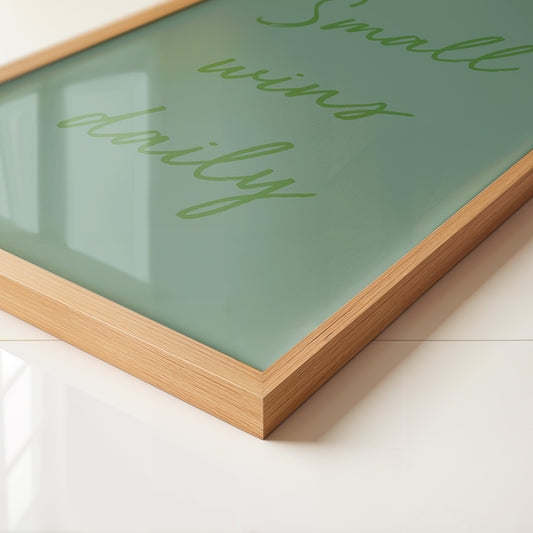 Motivationsspruch Grün Kalligrafie