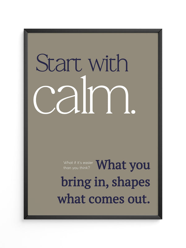 Calm Start Beige Typografie