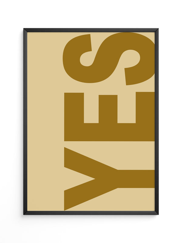 Großer Schriftzug Retro Braun