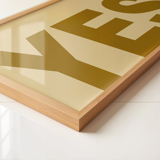 Großer Schriftzug Retro Braun