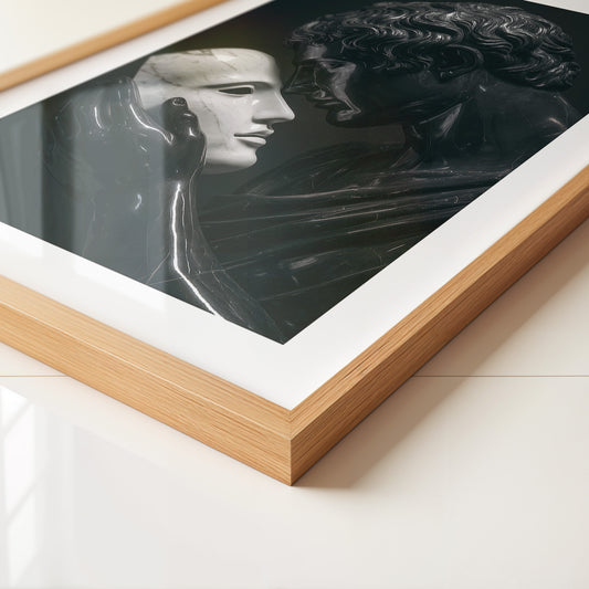 Marmorstatue Maske Dunkelheit