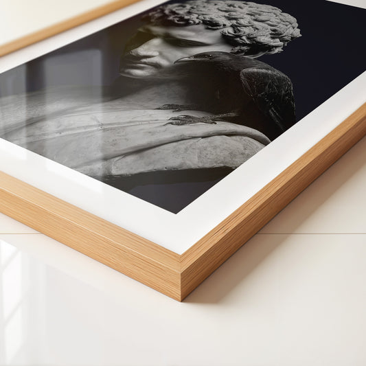 Büste mit Rabe Schattenkunst