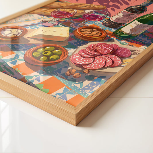 Mediterrane Tafel bunte Schatten