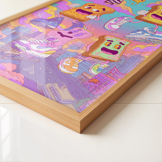 Toasts Sneaker Cartoon Wolken