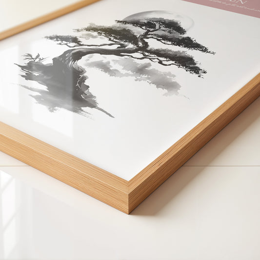 Bonsai Mondlicht Malerei