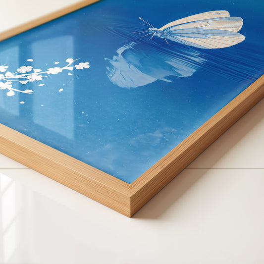 Schmetterling Spiegelung Blau