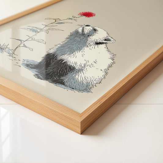 Panda Blume Minimalistisch