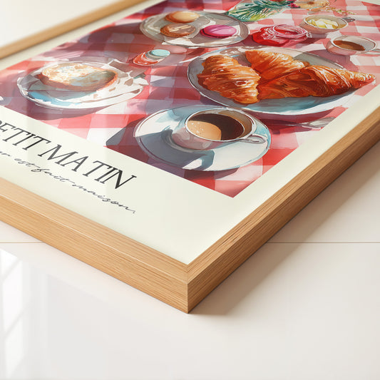 Französisches Frühstück Aquarell