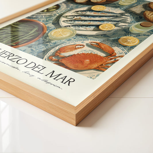 Meergerichte Tischillustration Vintage